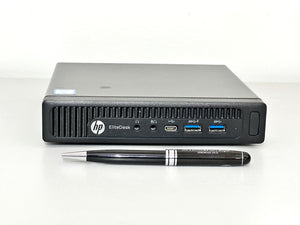 HP Elitedesk 800 G2 Micro: Intel i5-6500T, 8GB RAM, 128GB NVMe SSD, Windows 10 Pro