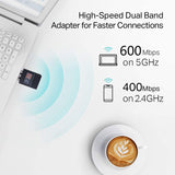 600mbps 2.4GHz+5GHz Dual Band USB Wifi Adapter Wireless Network Card